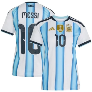 Dámské Fotbalové Dresy Argentina Lionel Messi #10 MS 2026 Domácí