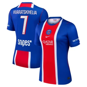 Dámské Fotbalové Dresy Paris Saint-Germain PSG Khvicha Kvaratskhelia #7 2026-27 Domácí