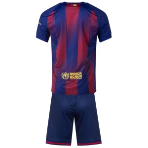 Dětské Fotbalové Dresy FC Barcelona Komplet 2025/26 Domácí