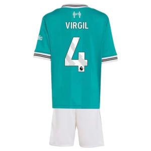 Dětské Fotbalové Dresy Liverpool FC Virgil van Dijk #4 Komplet 2025/26 Třetí