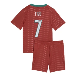 Dětské Fotbalové Dresy Portugalsko Figo #7 MS 2026 Komplet Domácí