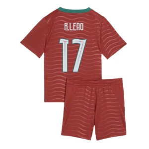 Dětské Fotbalové Dresy Portugalsko R. Leao #17 MS 2026 Komplet Domácí