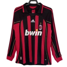 Fotbalové Dresy AC Milan 2006-07 Retro Domácí Dlouhý Rukáv