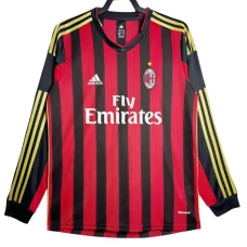 Fotbalové Dresy AC Milan 2013-14 Retro Domácí Dlouhý Rukáv