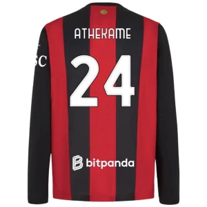 Fotbalové Dresy AC Milan Athekame #24 Domácí 2026-27 Dlouhý Rukáv