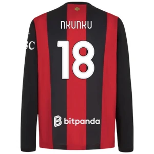 Fotbalové Dresy AC Milan Christopher Nkunku #18 Domácí 2026-27 Dlouhý Rukáv
