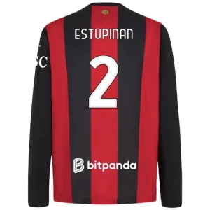 Fotbalové Dresy AC Milan Estupinan #2 Domácí 2026-27 Dlouhý Rukáv
