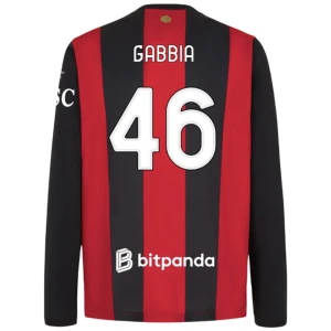 Fotbalové Dresy AC Milan Gabbia #46 Domácí 2026-27 Dlouhý Rukáv