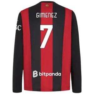 Fotbalové Dresy AC Milan Gimenez #7 Domácí 2026-27 Dlouhý Rukáv