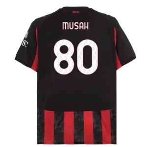 Fotbalové Dresy AC Milan Musah #80 Domácí 2025/26