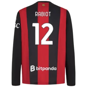 Fotbalové Dresy AC Milan Rabiot #12 Domácí 2026-27 Dlouhý Rukáv