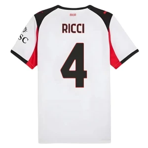 Fotbalové Dresy AC Milan Ricci #4 Venkovní 2025/26