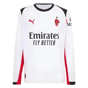 Fotbalové Dresy AC Milan Venkovní 2025/26 Dlouhý Rukáv