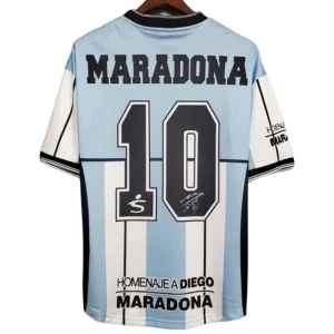 Fotbalové Dresy Argentina Diego Maradona #10 2001 Retro Domácí
