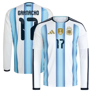 Fotbalové Dresy Argentina Garnacho #17 MS 2026 Domácí Dlouhý Rukáv