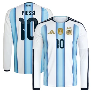 Fotbalové Dresy Argentina Lionel Messi #10 MS 2026 Domácí Dlouhý Rukáv