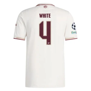 Fotbalové Dresy Arsenal FC White #4 Třetí Champions League 2025/26