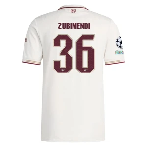 Fotbalové Dresy Arsenal FC Zubimendi #36 Třetí Champions League 2025/26