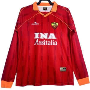Fotbalové Dresy AS Roma 1999-00 Retro Domácí Dlouhý Rukáv