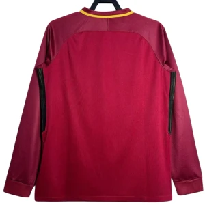 Fotbalové Dresy AS Roma 2017-18 Retro Domácí Dlouhý Rukáv