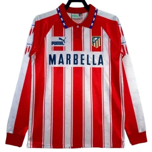 Fotbalové Dresy Atlético Madrid 1994-95 Retro Domácí Dlouhý Rukáv