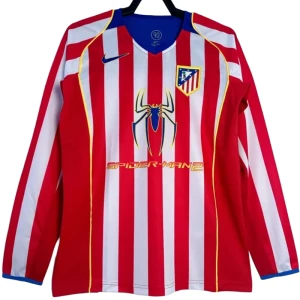 Fotbalové Dresy Atlético Madrid 2004-05 Retro Domácí Dlouhý Rukáv