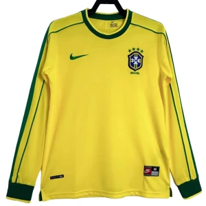 Fotbalové Dresy Brazílie 1998 Retro Domácí Dlouhý Rukáv