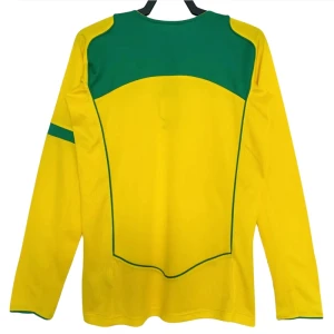 Fotbalové Dresy Brazílie 2004 Retro Domácí Dlouhý Rukáv