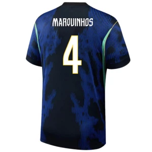 Fotbalové Dresy Brazílie Marquinhos #4 MS 2026 Venkovní