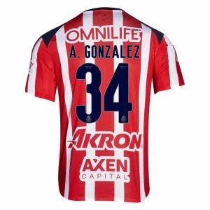 Fotbalové Dresy CD Guadalajara A. Gonzalez #34 Domácí 2025/26
