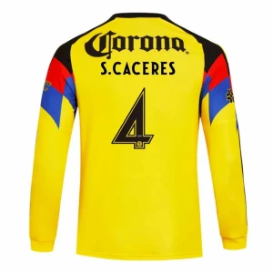 Fotbalové Dresy Club América S. CACERES #4 Domácí 2025/26 Dlouhý Rukáv