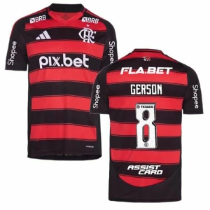 Fotbalové Dresy CR Flamengo Gersson #8 Domácí Sponsor 2025/26
