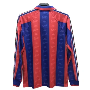 Fotbalové Dresy FC Barcelona 1996-97 Retro Domácí Dlouhý Rukáv