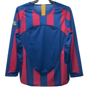 Fotbalové Dresy FC Barcelona 2005-06 Champions League Final Retro Domácí Dlouhý Rukáv