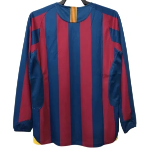 Fotbalové Dresy FC Barcelona 2005-06 Retro Domácí Dlouhý Rukáv
