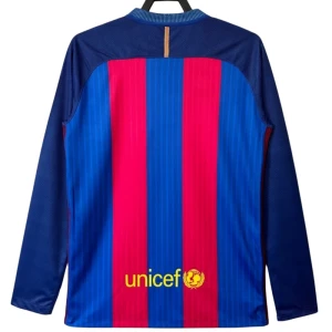 Fotbalové Dresy FC Barcelona 2016-17 Retro Domácí Dlouhý Rukáv