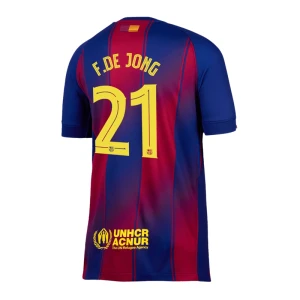 Fotbalové Dresy FC Barcelona Frenkie de Jong #21 Domácí Champions League 2025/26