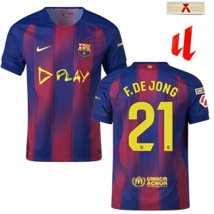 Fotbalové Dresy FC Barcelona Frenkie de Jong #21 Domácí Clasico 2025/26