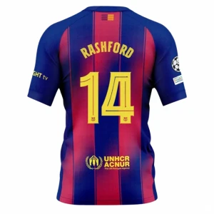 Fotbalové Dresy FC Barcelona Marcus Rashford #14 Domácí Champions League 2025/26