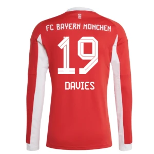 Fotbalové Dresy FC Bayern München Alphonso Davies #19 Domácí 2025/26 Dlouhý Rukáv