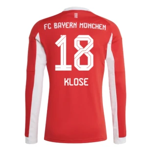 Fotbalové Dresy FC Bayern München Klose #18 Domácí 2025/26 Dlouhý Rukáv