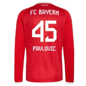 Fotbalové Dresy FC Bayern München Pavlovic #45 Domácí 2026-27 Dlouhý Rukáv