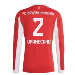 Fotbalové Dresy FC Bayern München Upamecano #2 Domácí 2025/26 Dlouhý Rukáv