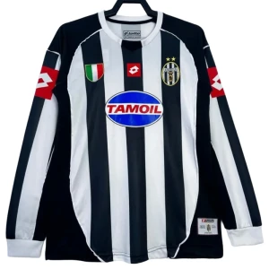 Fotbalové Dresy Juventus FC 2002-03 Retro Domácí Dlouhý Rukáv