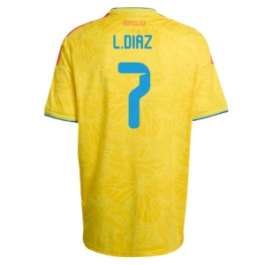 Fotbalové Dresy Kolumbie L. Diaz #7 MS 2026 Domácí