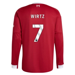 Fotbalové Dresy Liverpool FC Florian Wirtz #7 Domácí 2025/26 Dlouhý Rukáv
