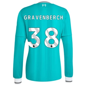 Fotbalové Dresy Liverpool FC Gravenberch #38 Třetí 2025/26 Dlouhý Rukáv