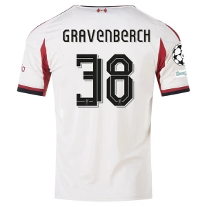 Fotbalové Dresy Liverpool FC Gravenberch #38 Venkovní Champions League 2025/26
