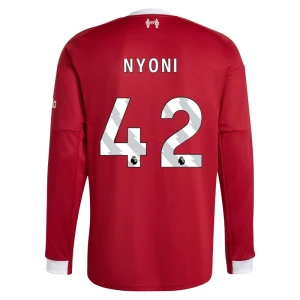 Fotbalové Dresy Liverpool FC Nyoni #42 Domácí 2025/26 Dlouhý Rukáv