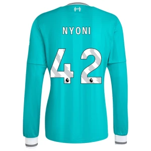 Fotbalové Dresy Liverpool FC Nyoni #42 Třetí 2025/26 Dlouhý Rukáv